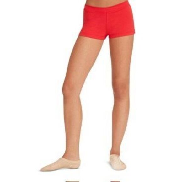 Capezio Adult Team Basic Low Rise Dance Shorts Red‎ XS TB113 - Picture 1 of 3